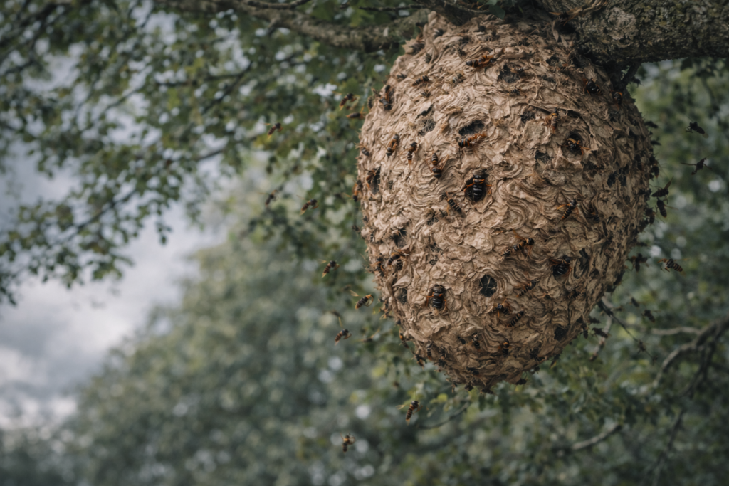 nid-frelon-asiatique-arbre