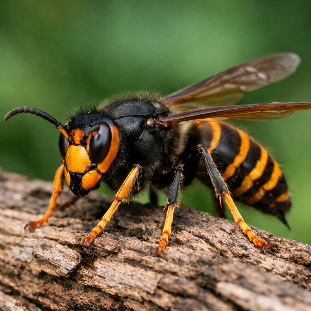 frelon asiatique sur branche arbre